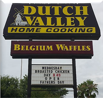Dutch Valley Home Cooking sign